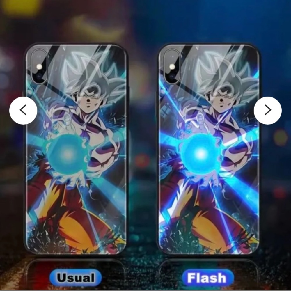 12pro max iPhone case blue anime super sain led phone case mobile hard case